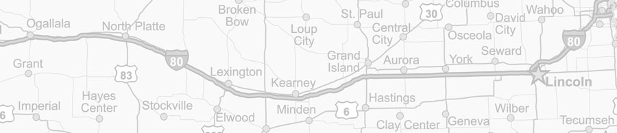 Road map of Nebraska