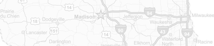 Road map of Wisconsin